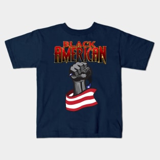 Black American - Red Kids T-Shirt